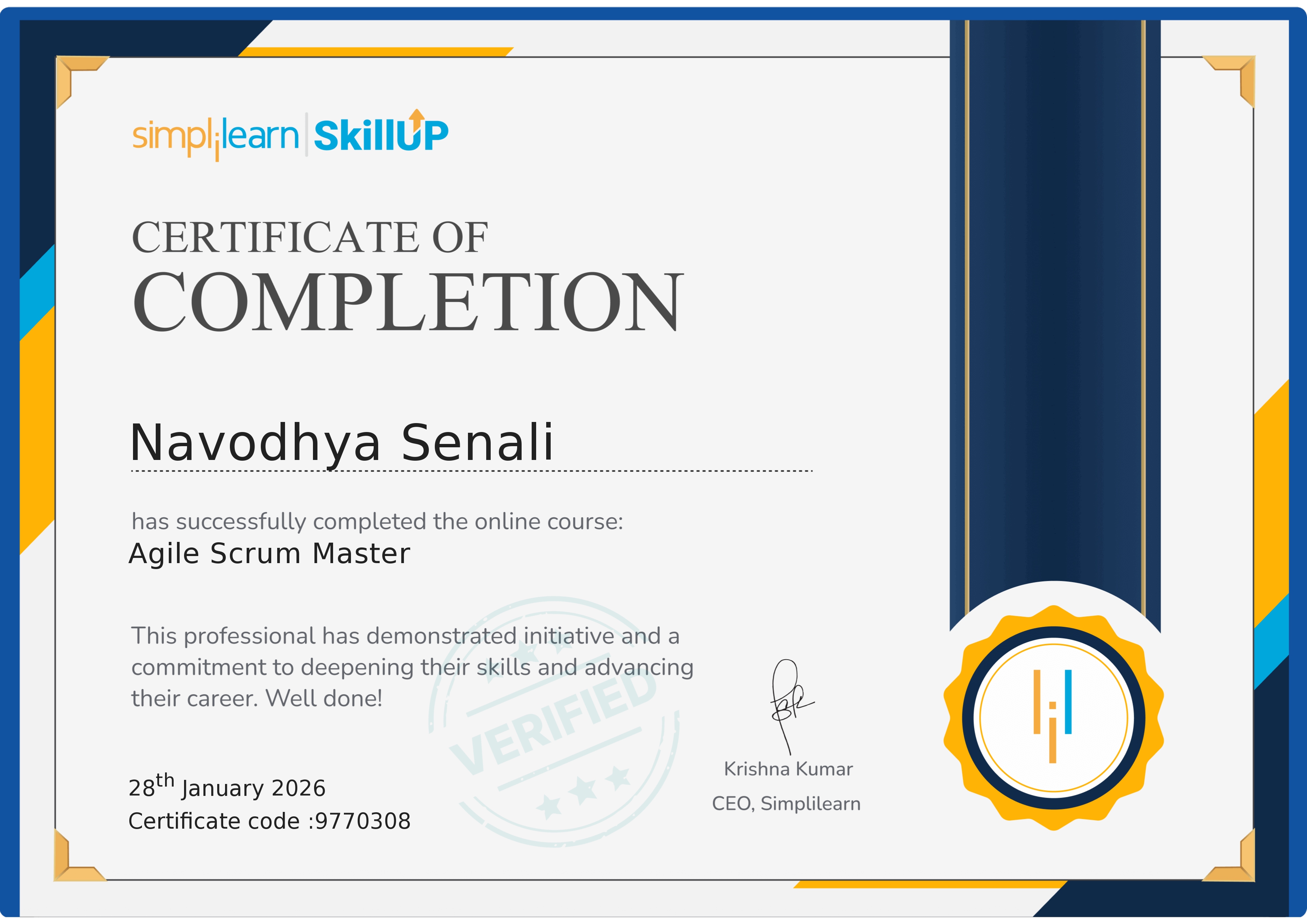 Agile Scrum Master Certificate